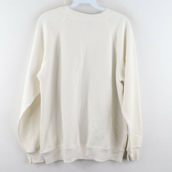 Vintage 90s Earth Day Nature Sweatshirt White USA - Picture 9 of 12